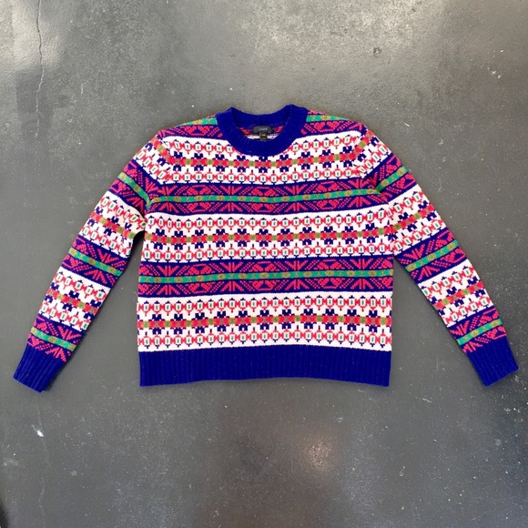 J.Crew | XXS | Sweater Fair Isle Oversized Wool - Picture 5 of 8
